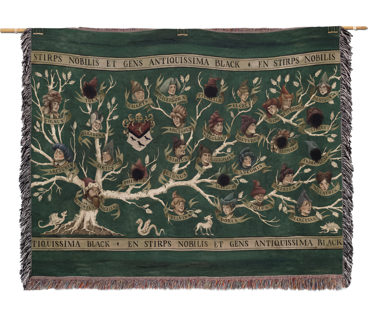 Wizard World Black Family Woven Blanket