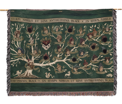 Wizard World Black Family Woven Blanket