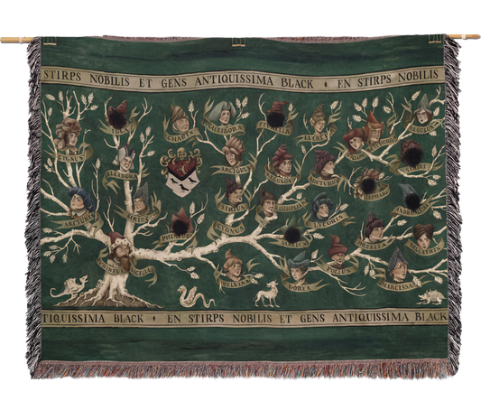 Wizard World Black Family Woven Blanket