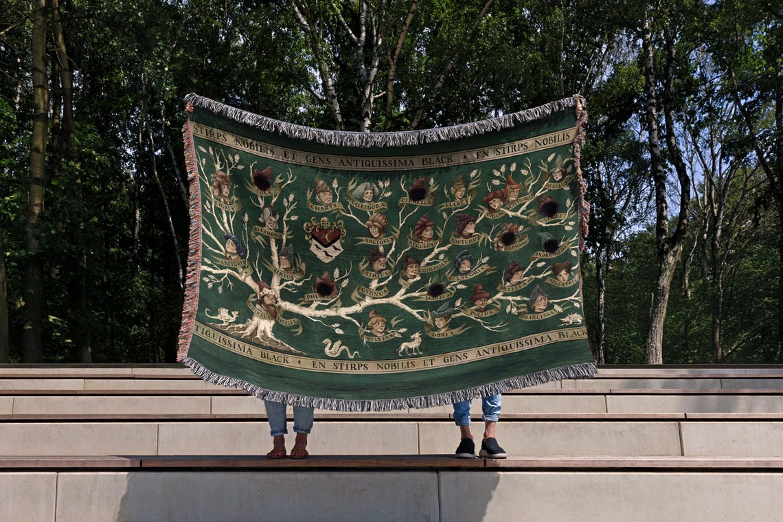 Wizard World Black Family Woven Blanket